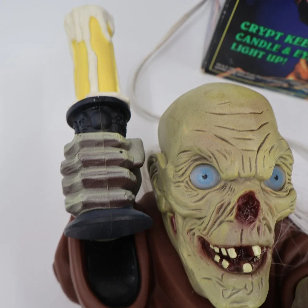 Trendmasters Tales from the Crypt Keeper Candelabra Vintage 1996 Brown Light Up